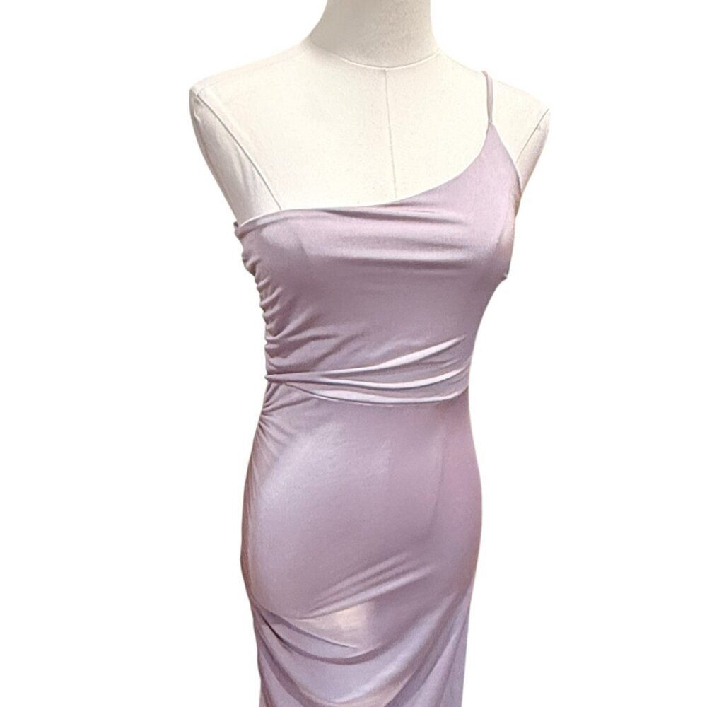 NWT Windsor Sz M Lavender One Shoulder Full Length Formal Maxi Dress Prom Gown - Picture 3 of 9